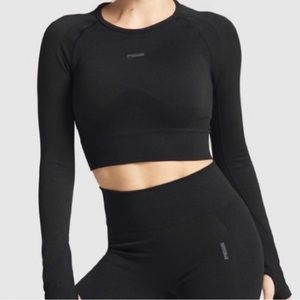 Gymshark Flex long sleeve crop-blk-sm